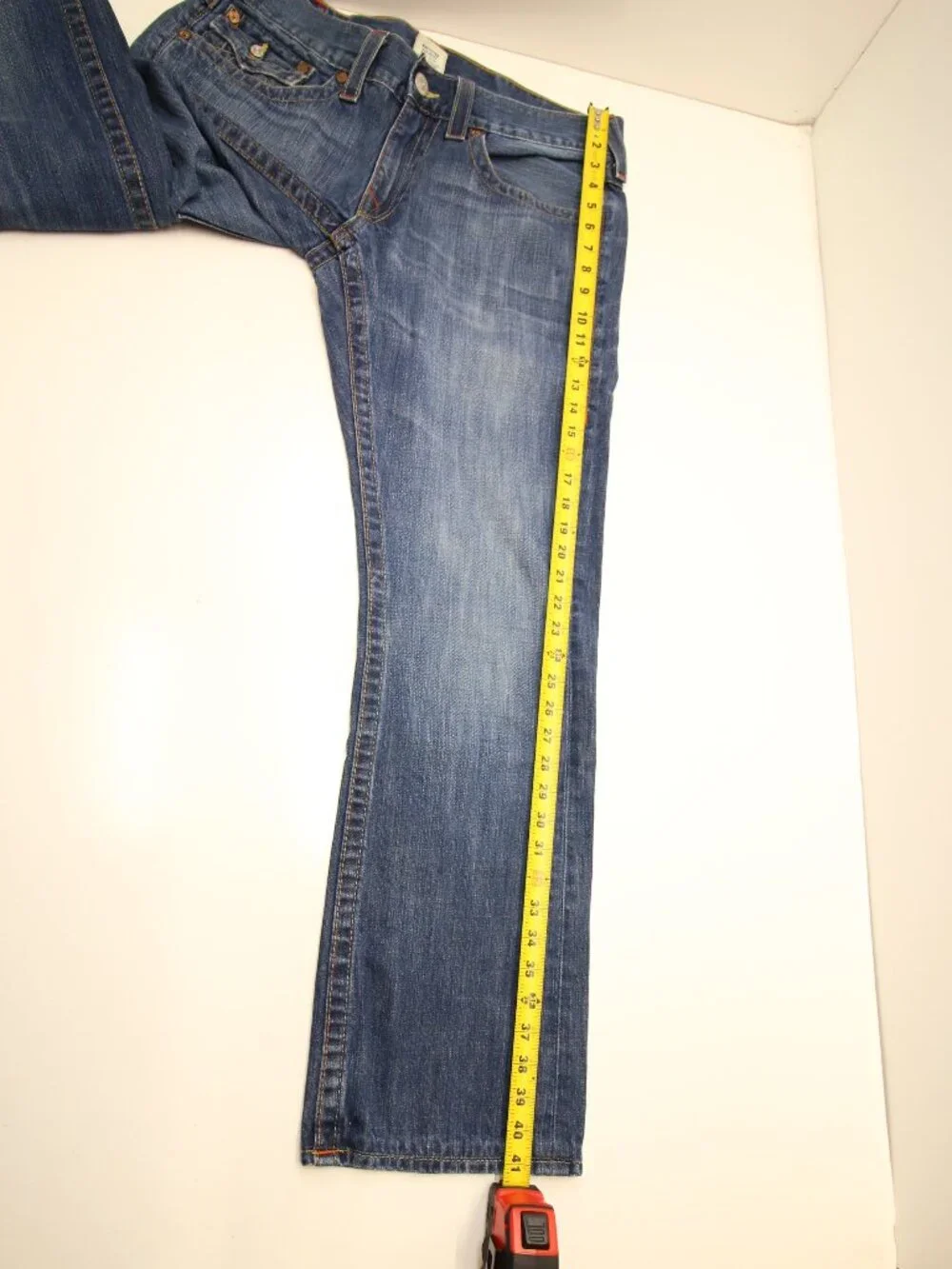 True Religion Ricky Flap Pocket Mens Blue Jeans 33 Made in USA